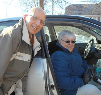 Older couple providing transportation services